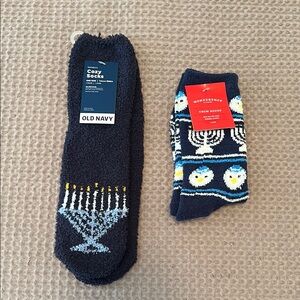 Hannukah socks. One pair from Target and one from Old Navy. New with tags.